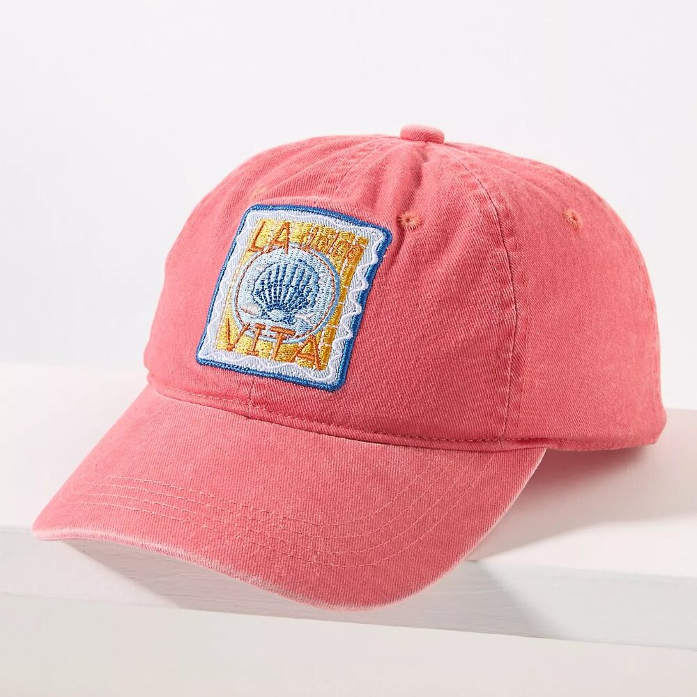 NWT Anthropologie La Dolce Vita Washed Cotton Nautical Baseball Cap One Size